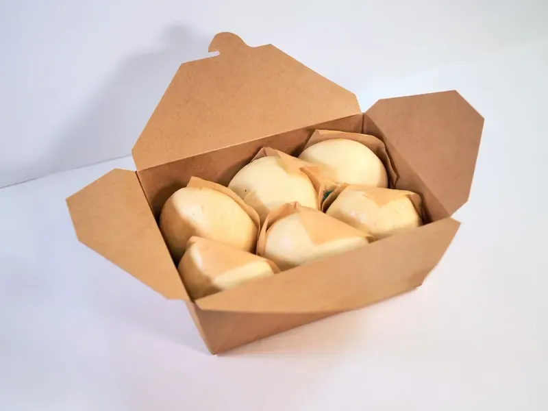 Five buns in a kraft box